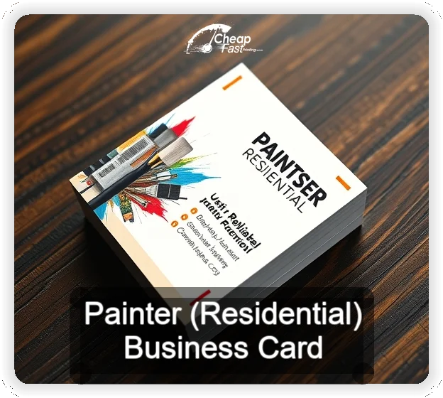 Painter Residential business card design sample