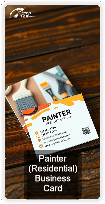 Painter Residential business card design sample