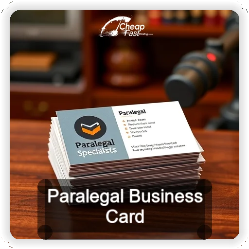 Paralegal business card design sample