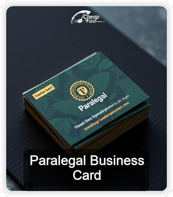Paralegal business card design sample
