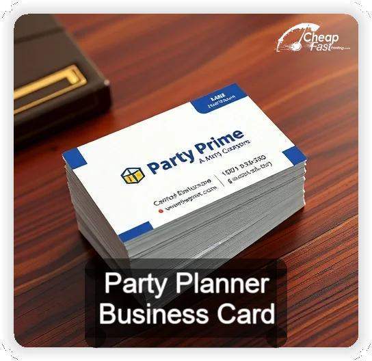 Party Planner business card design sample