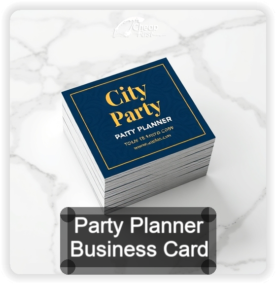 Party Planner business card design sample