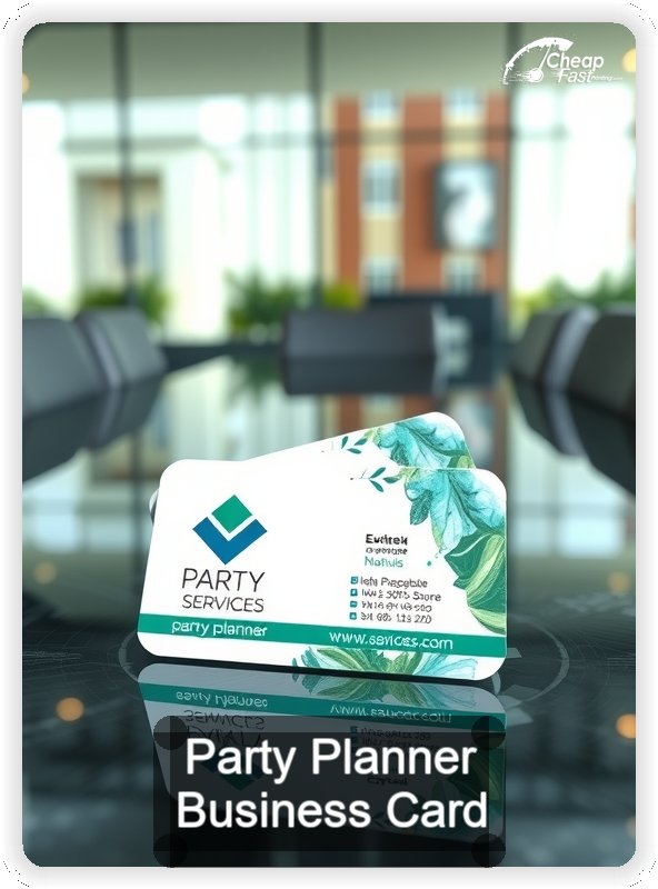 Party Planner business card design sample