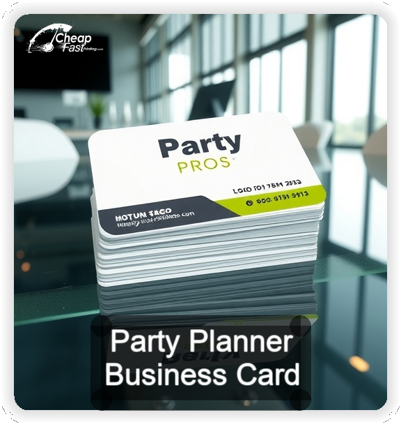 Party Planner business card design sample