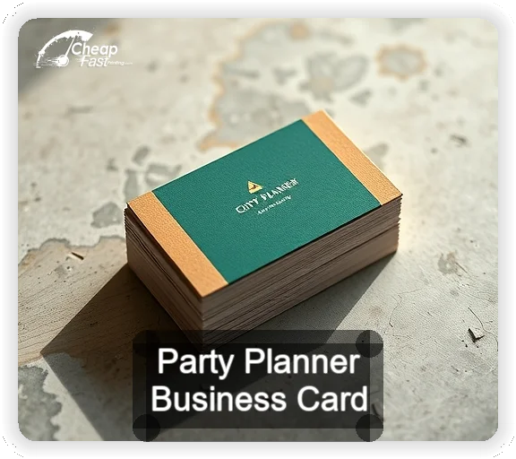 Party Planner business card design sample