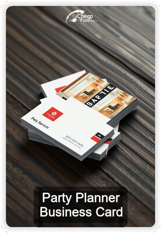 Party Planner business card design sample