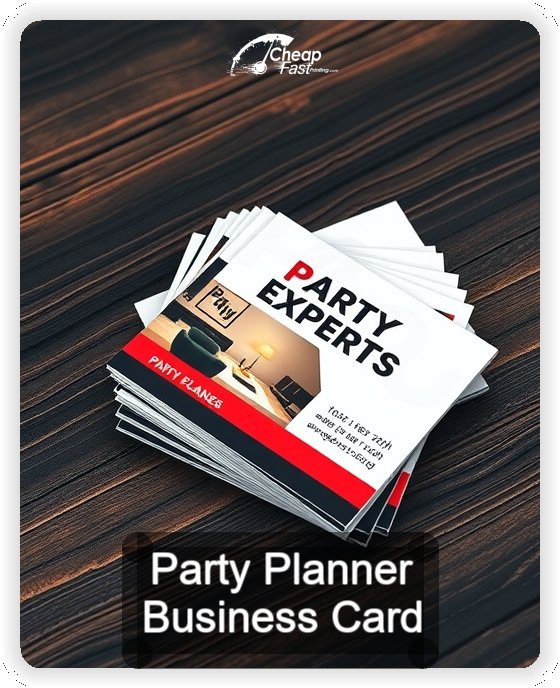 Party Planner business card design sample