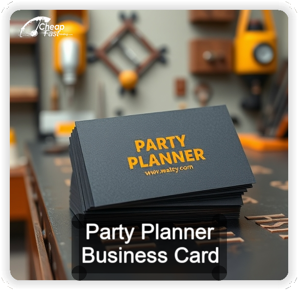 Party Planner business card design sample