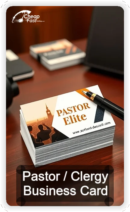 Pastor Clergy business card design sample