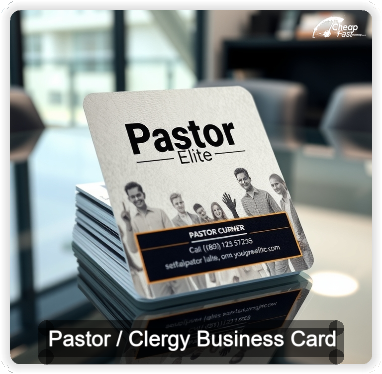 Pastor Clergy business card design sample