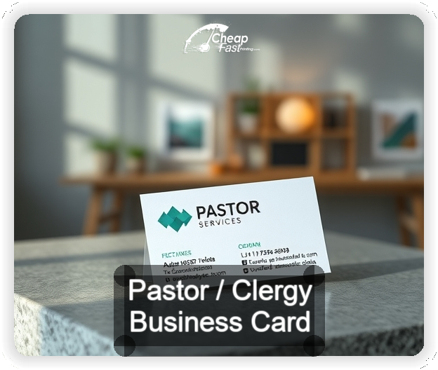 Pastor Clergy business card design sample
