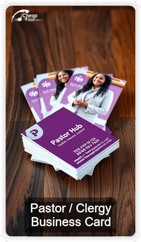 Pastor Clergy business card design sample