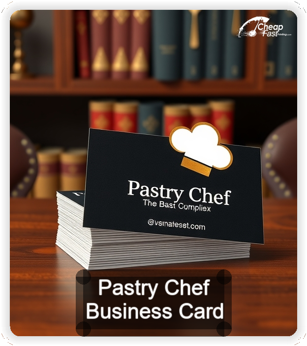 Pastry Chef business card design sample