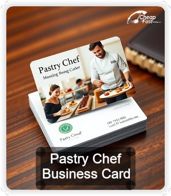Pastry Chef business card design sample