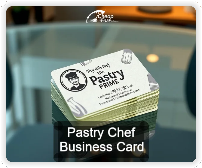 Pastry Chef business card design sample