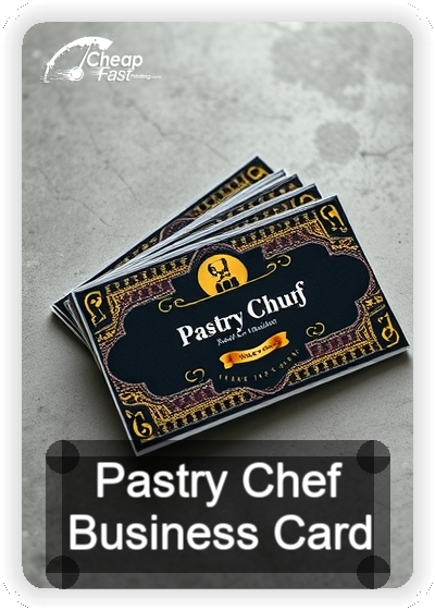 Pastry Chef business card design sample