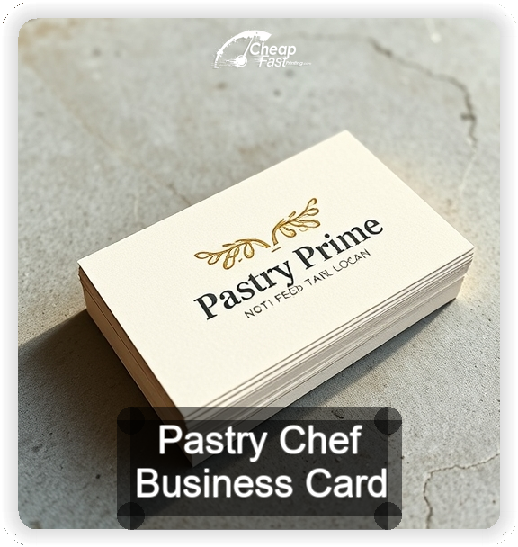Pastry Chef business card design sample