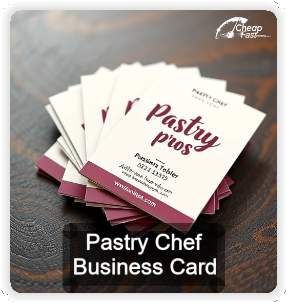 Pastry Chef business card design sample