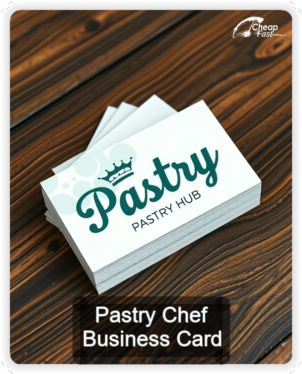Pastry Chef business card design sample