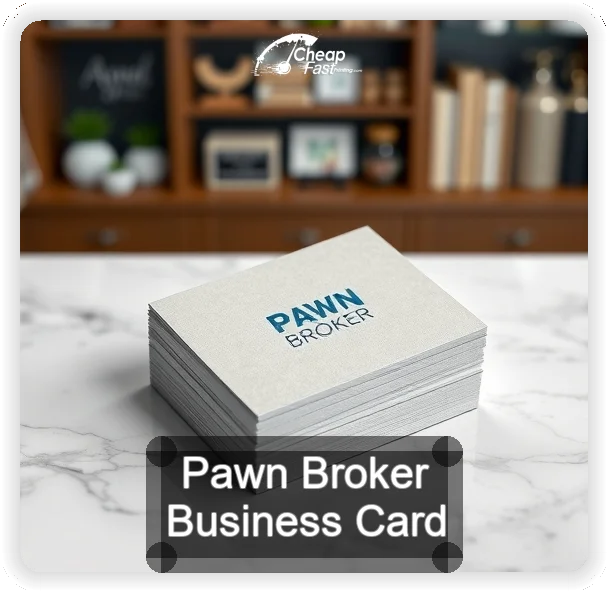 Pawn Broker business card design sample
