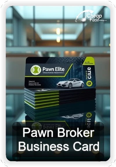 Pawn Broker business card design sample
