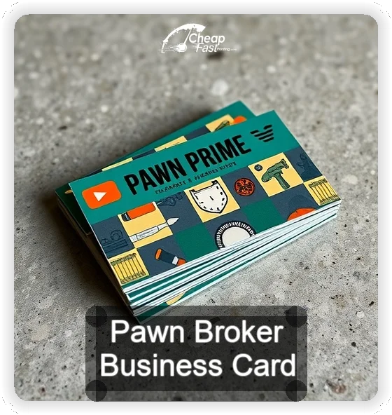 Pawn Broker business card design sample