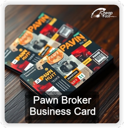 Pawn Broker business card design sample