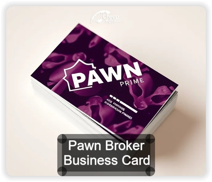 Pawn Broker business card design sample