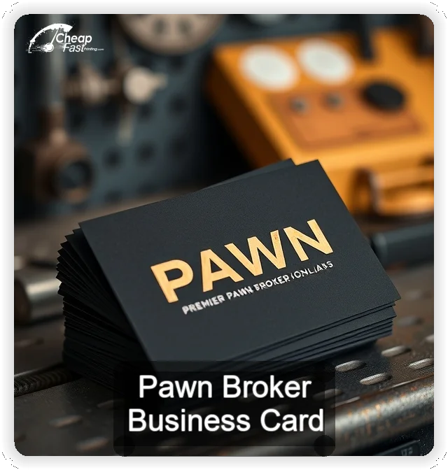 Pawn Broker business card design sample
