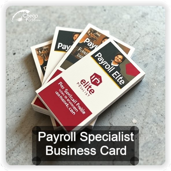 Payroll Specialist business card design sample