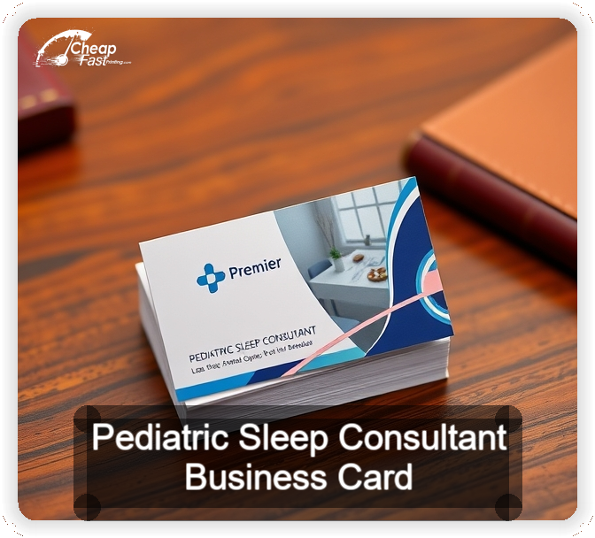 Pediatric Sleep Consultant business card design sample