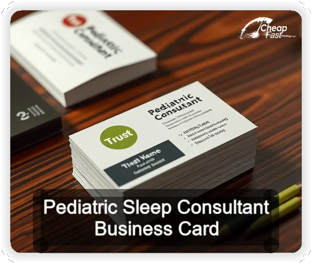 Pediatric Sleep Consultant business card design sample