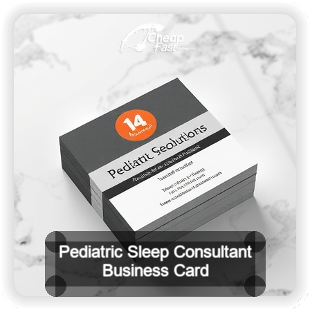 Pediatric Sleep Consultant business card design sample