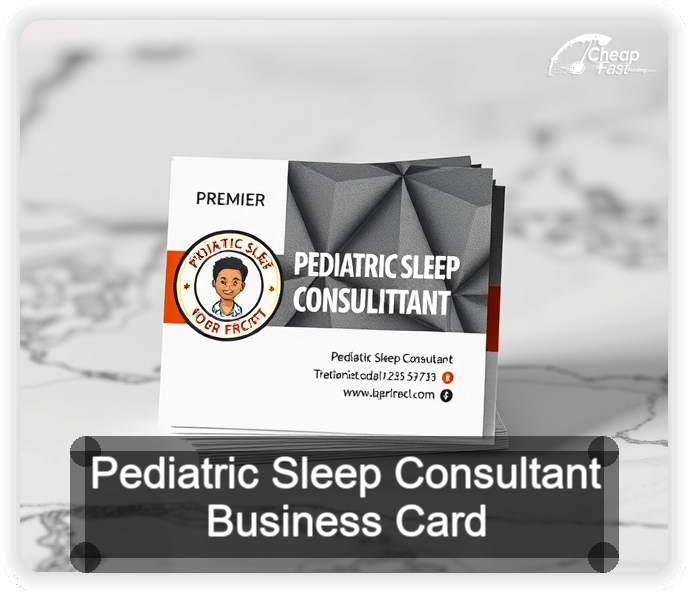 Pediatric Sleep Consultant business card design sample