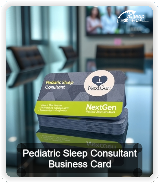 Pediatric Sleep Consultant business card design sample