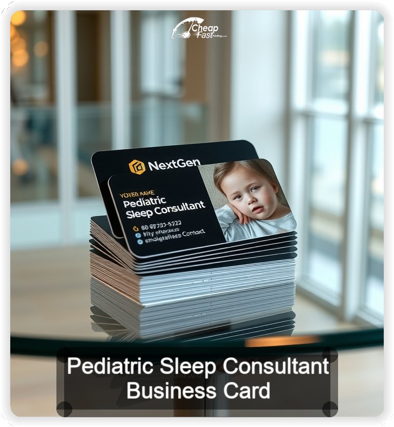 Pediatric Sleep Consultant business card design sample