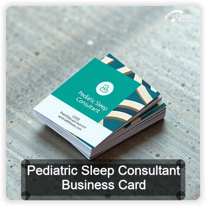 Pediatric Sleep Consultant business card design sample