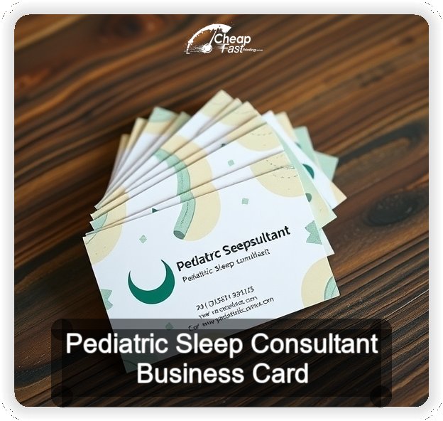 Pediatric Sleep Consultant business card design sample