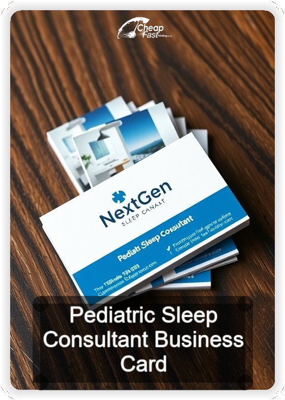 Pediatric Sleep Consultant business card design sample