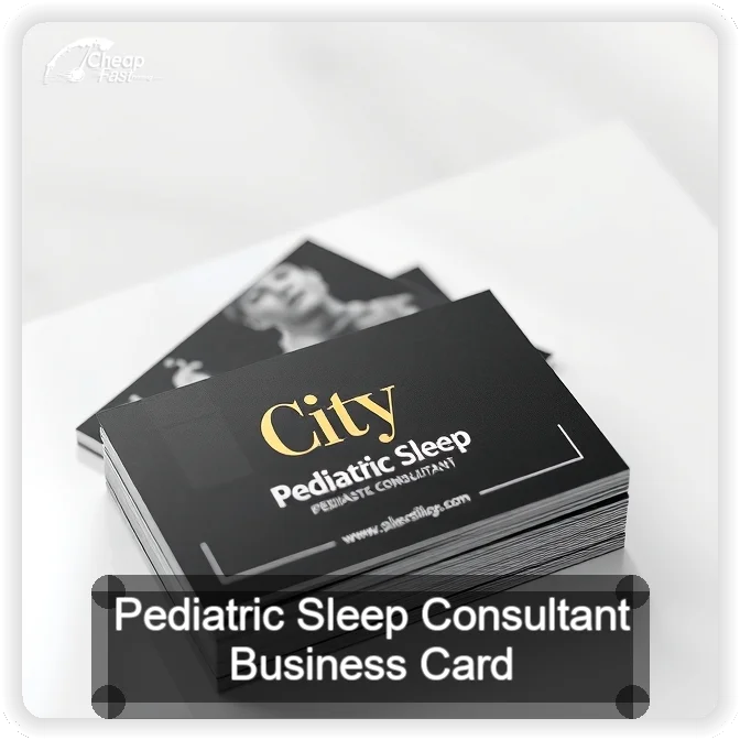 Pediatric Sleep Consultant business card design sample