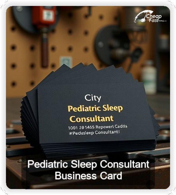Pediatric Sleep Consultant business card design sample
