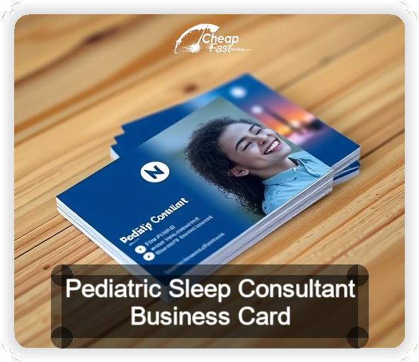 Pediatric Sleep Consultant business card design sample