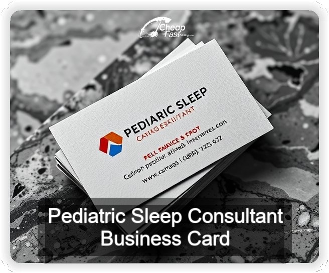 Pediatric Sleep Consultant business card design sample