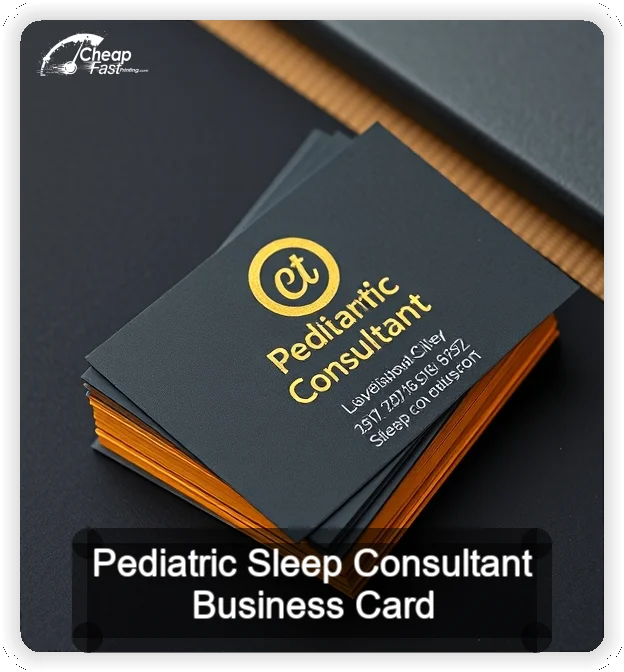 Pediatric Sleep Consultant business card design sample