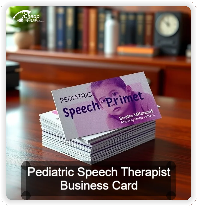 Pediatric Speech Therapist business card design sample