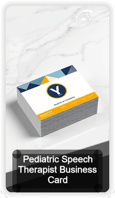 Pediatric Speech Therapist business card design sample