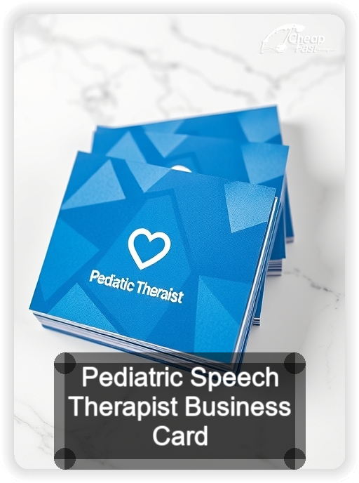 Pediatric Speech Therapist business card design sample