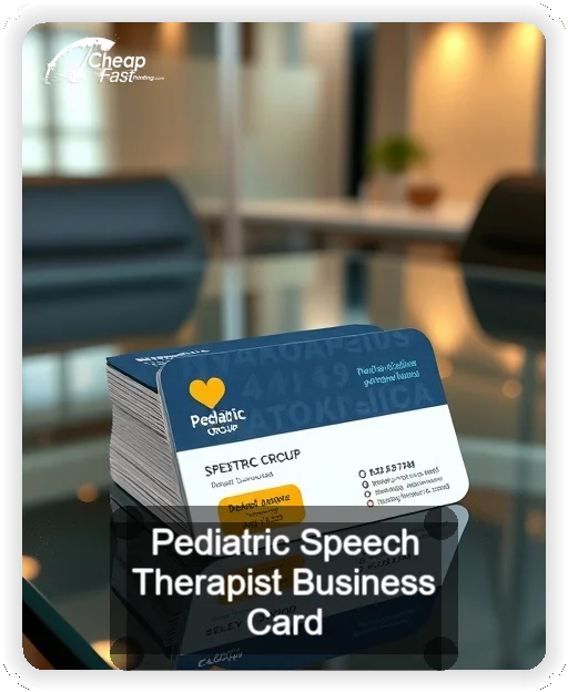 Pediatric Speech Therapist business card design sample
