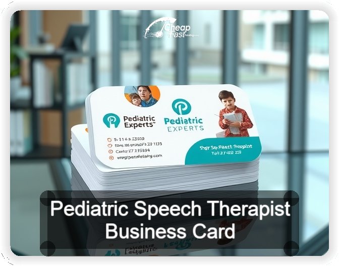 Pediatric Speech Therapist business card design sample