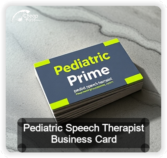 Pediatric Speech Therapist business card design sample